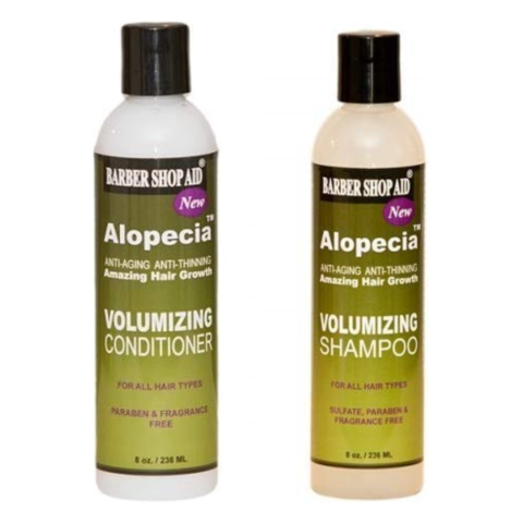 Barber Shop Aid Alopecia Anti-Aging/Thinning Shampoo&Conditioner Volumizing 8oz