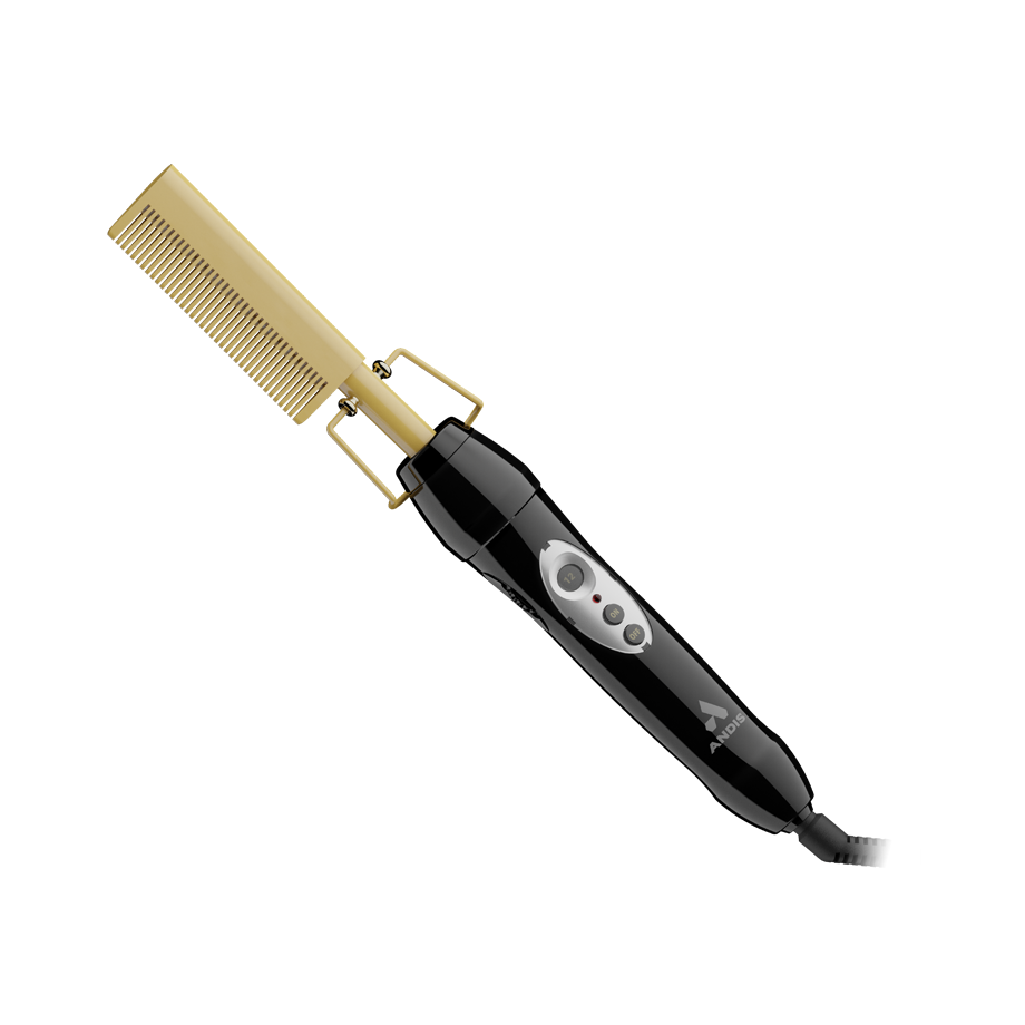 Andis #38335 At-Home High Heat Gold Ceramic Press Comb 450F 20 Heat Settings