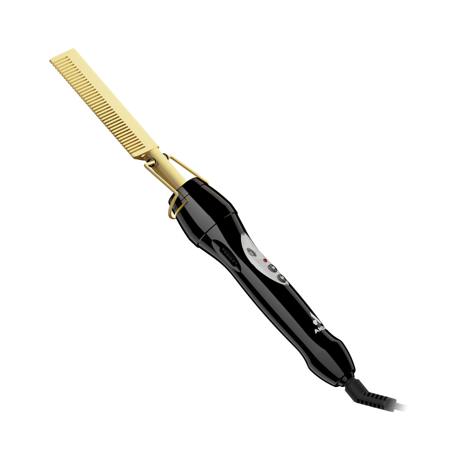 Andis #38335 At-Home High Heat Gold Ceramic Press Comb 450F 20 Heat Settings