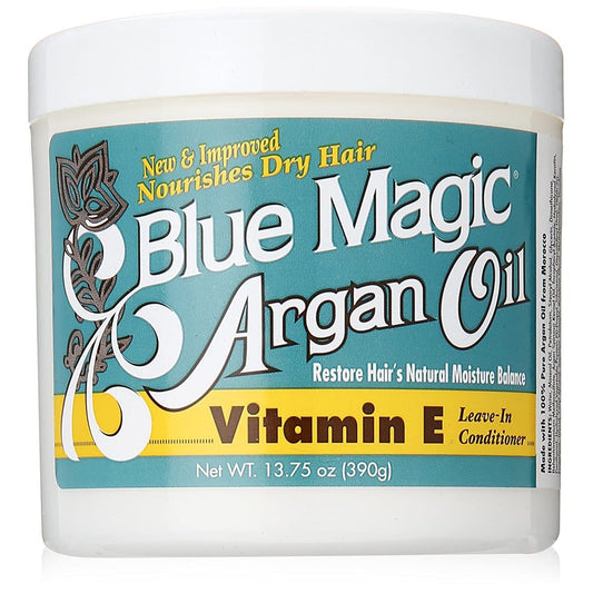 Blue Magic Argan Oil Vitamin E Nourishes Dry Hair Leave In Conditioner 13.75oz