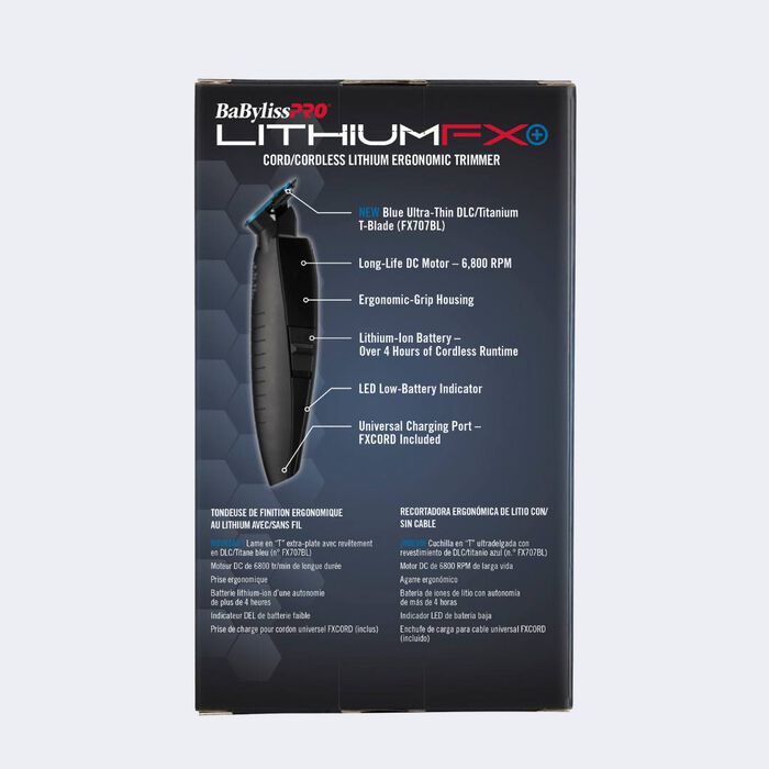 BaBylisPRO FX773NMB LithiumFX+ Cord/Cordless Ergonomic Trimmer 6800RPM