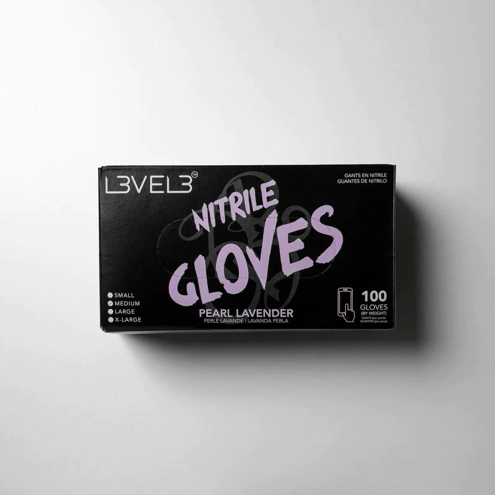 Level 3 Professional Nitrile Gloves S,M Available Pearl Lavender Color