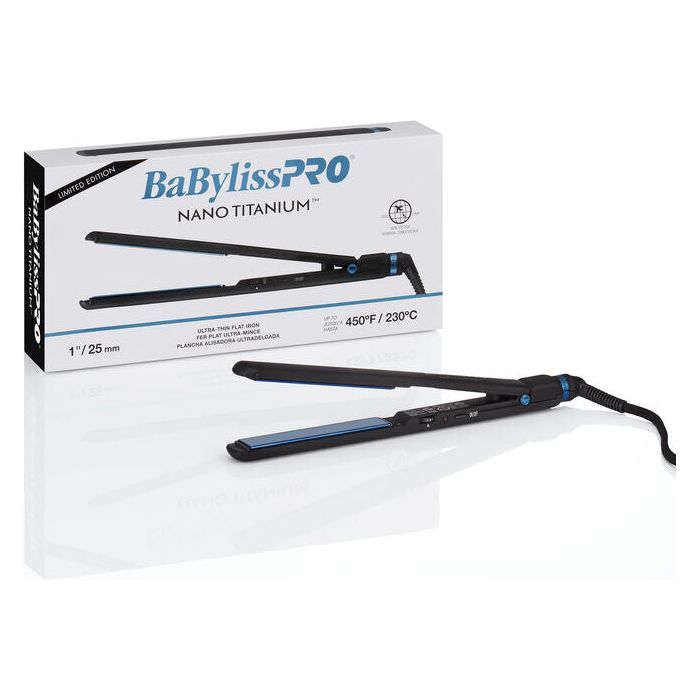 BaBylissPRO BNTMB4072TUC Nano Titanium 1"/25mm Ultra-Thin Flat Iron 450F 240V
