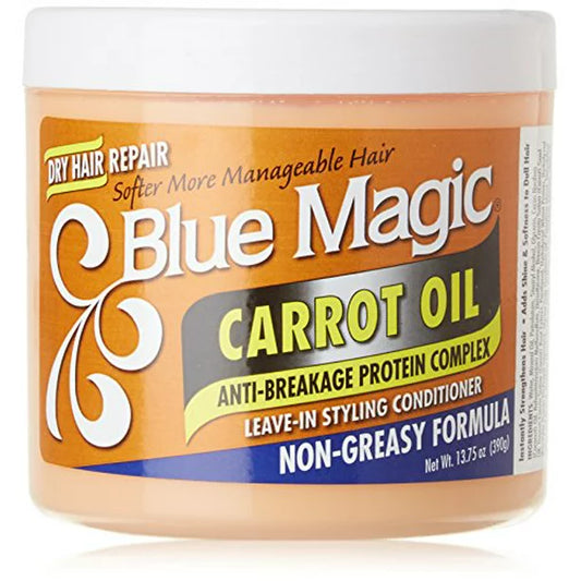 Blue Magic Carrot Oil Anti-Breakage Protein Complex Non Greasy Formula 13.75oz