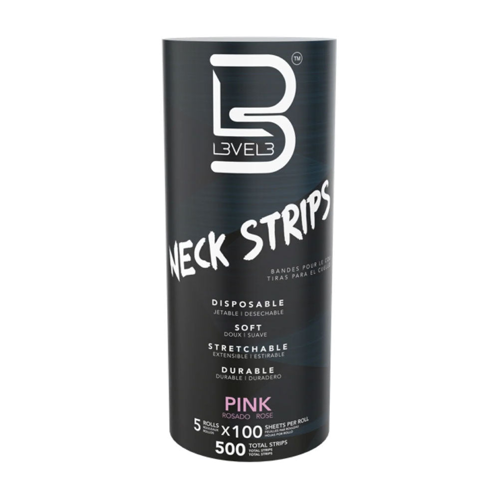 Level 3 Neck Strips 5 Rolls 100 Sheets Per Roll Pink Rose