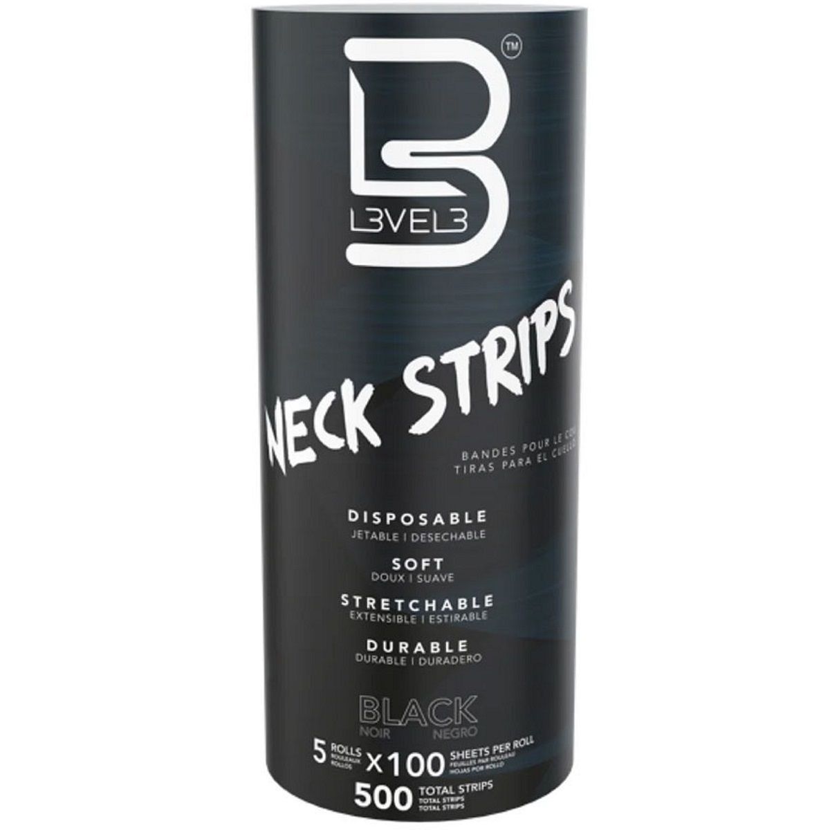Level 3 Neck Strips Disposable Soft Stretchable Durable Black 500 Strips