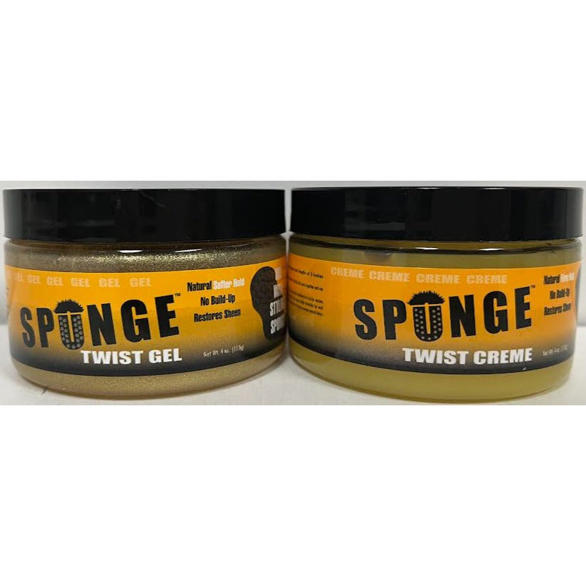 SPUNGE Twist Creme/Gel Natural Firm Hold No Build-Up Restores Sheen 4oz
