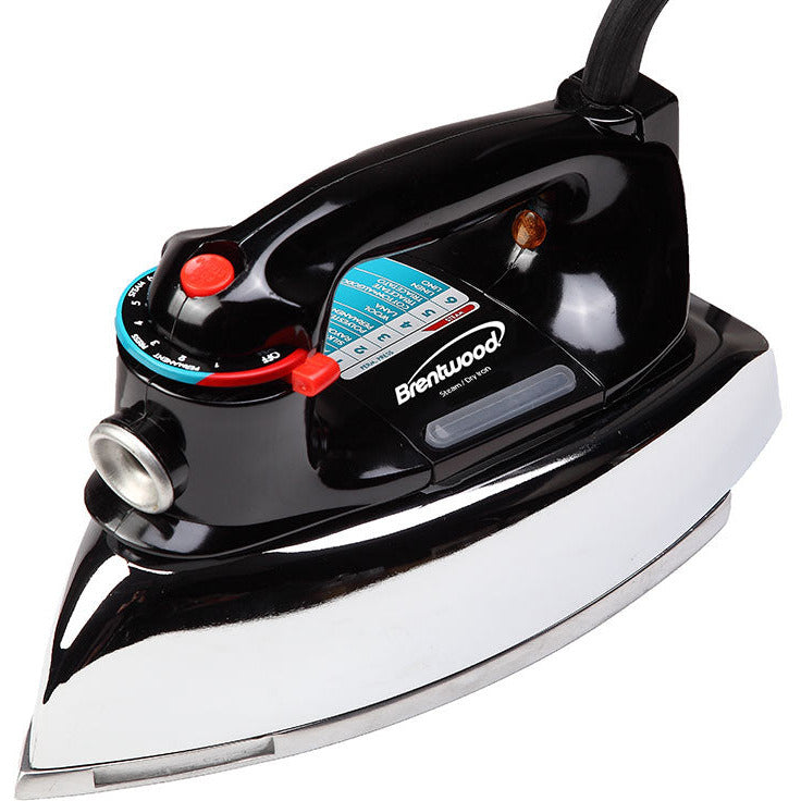 Brentwood MPI-70 Classic Steam Iron Chrome Plated 1000W 120V