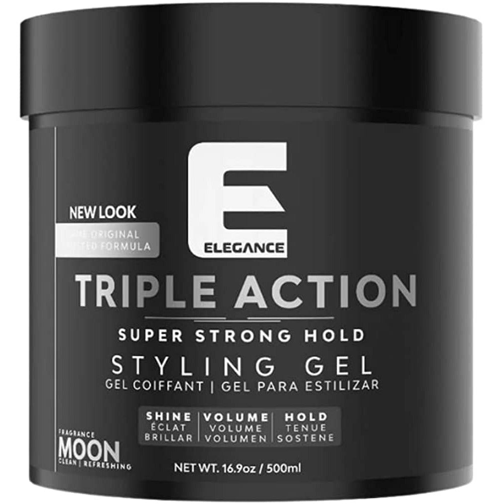 Elegance Triple Action Super Strong Hold Gel 16.9oz Venus, Moon, Earth, Vitamin
