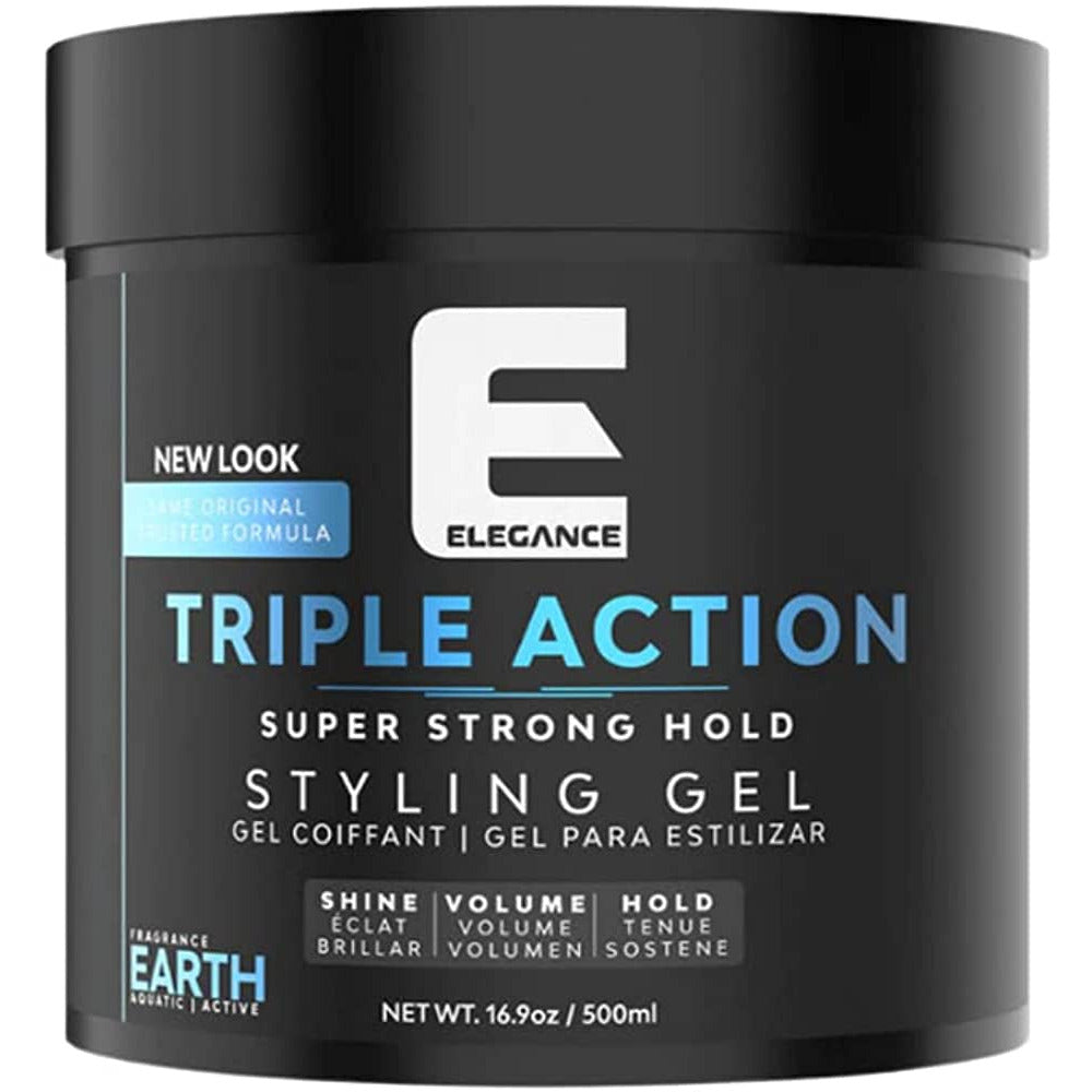 Elegance Triple Action Super Strong Hold Gel 16.9oz Venus, Moon, Earth, Vitamin