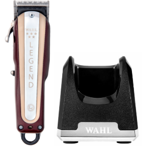 WAHL #8594 & 3801 Cordless Legend Clipper & Cordless Charging Stand Set