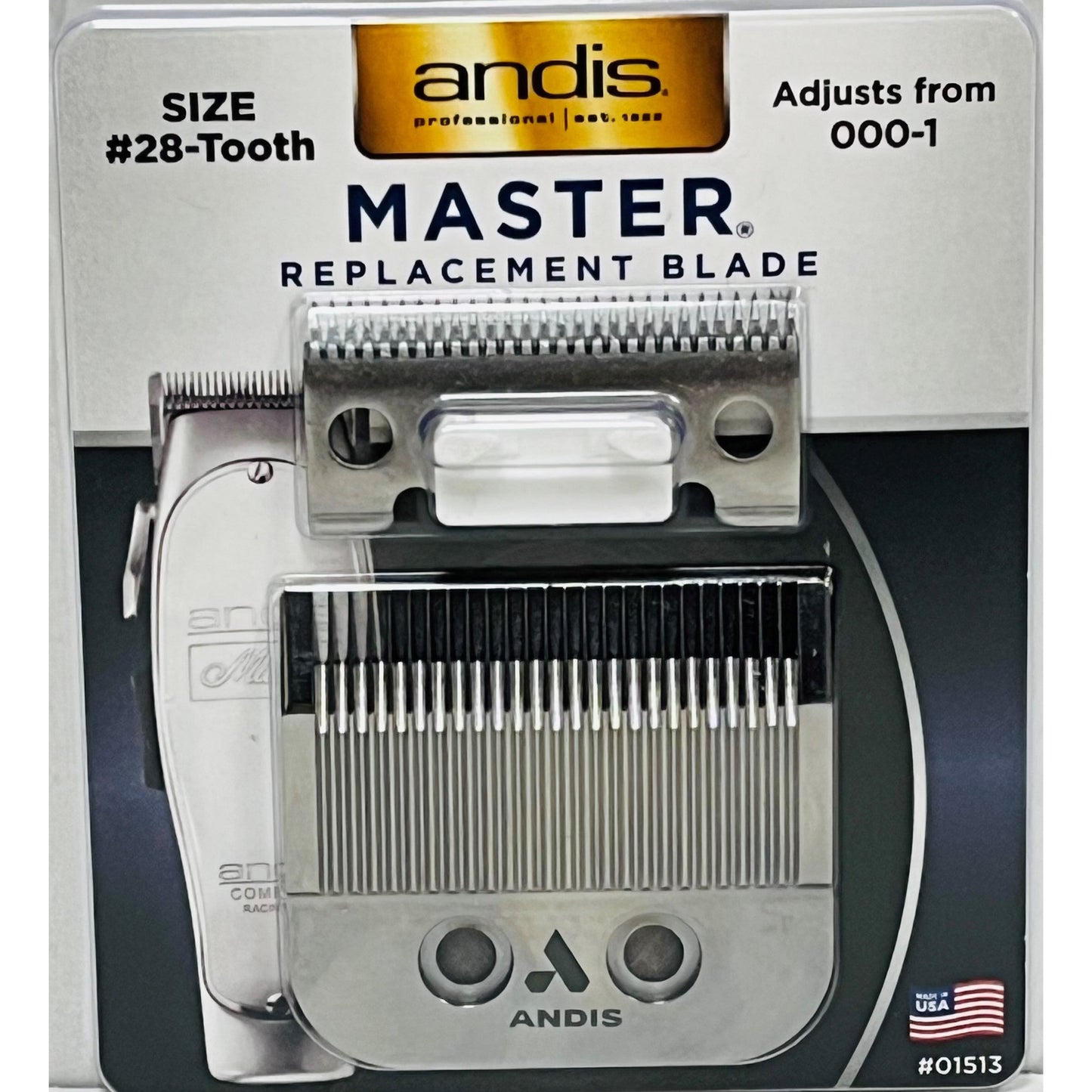 Andis #01513/#01556 Master Replacement Blade #28/#29-Tooth Made In USA