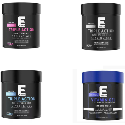 Elegance Triple Action Super Strong Hold Gel 8.45oz Venus, Moon, Earth, Vitamin