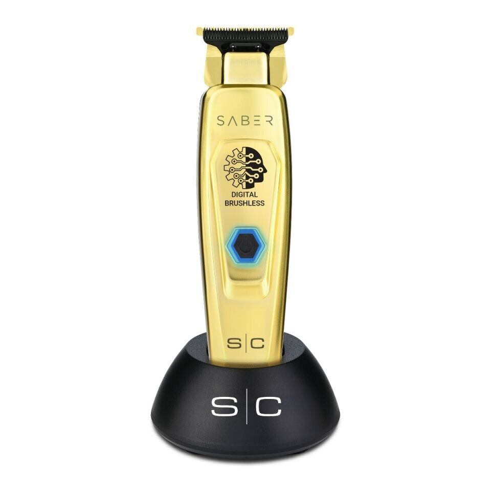StyleCraft SC405G PRO Saber Metal Cordless Trimmer w/ Brushless Motor Gold