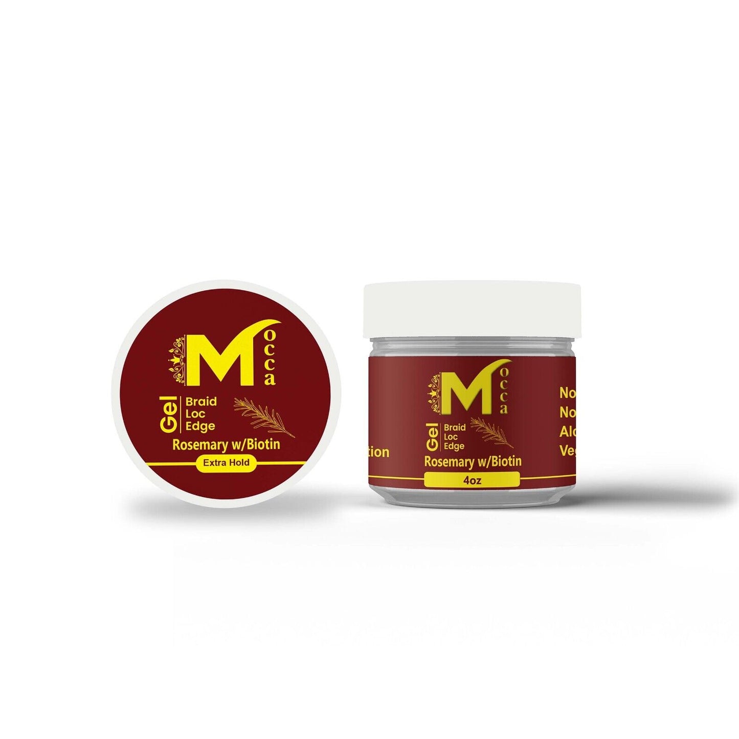 Mocca Braid Loc Edge Gel Infused w/ Biotin Extra Hold Vegan Friendly 4/12oz