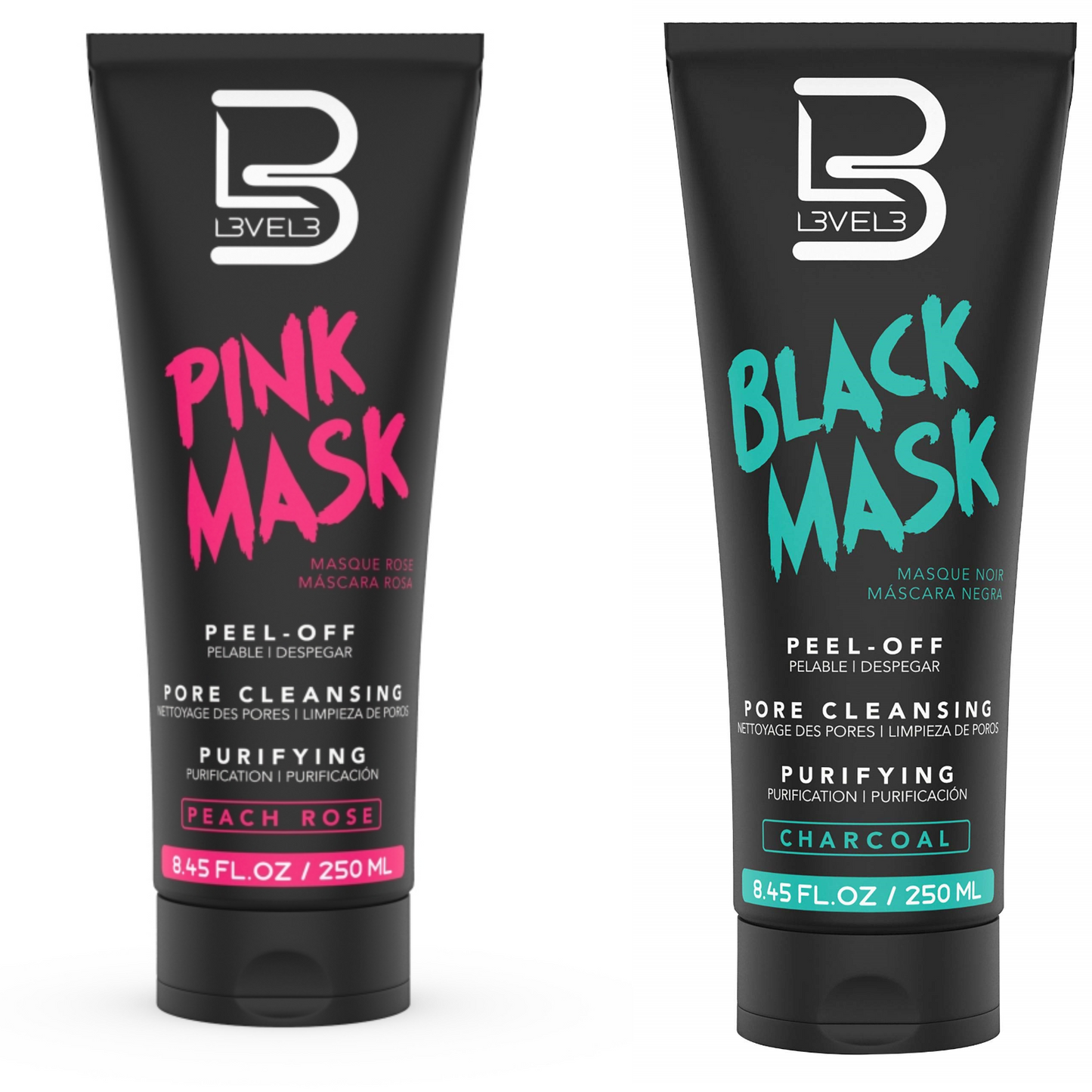 Level 3 Black & Pink Mask Peel-Off Pore Cleaning Purifying 8.45 fl oz
