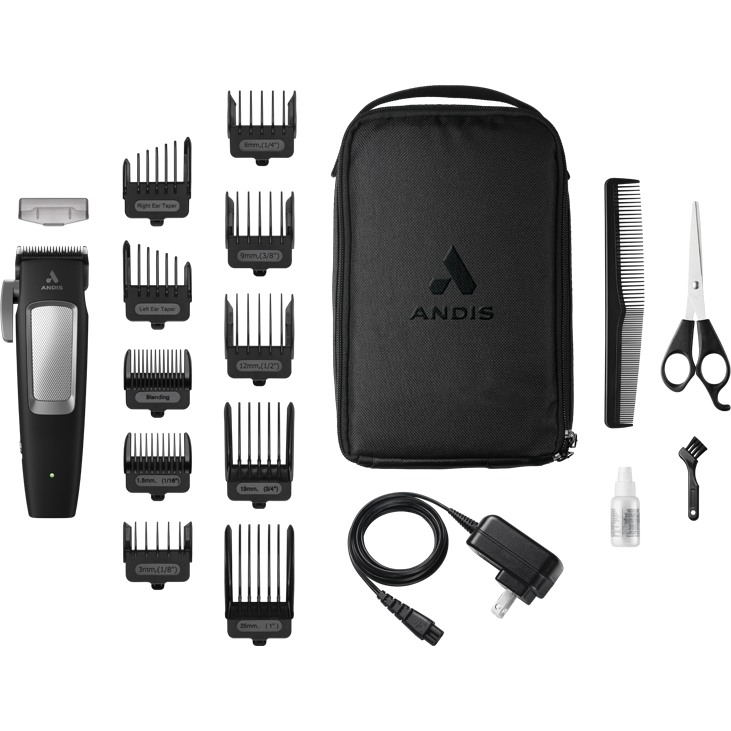 Andis 40000 At-Home InCRED Clipper Complete 18PC Home Kit Li-Ion Battery