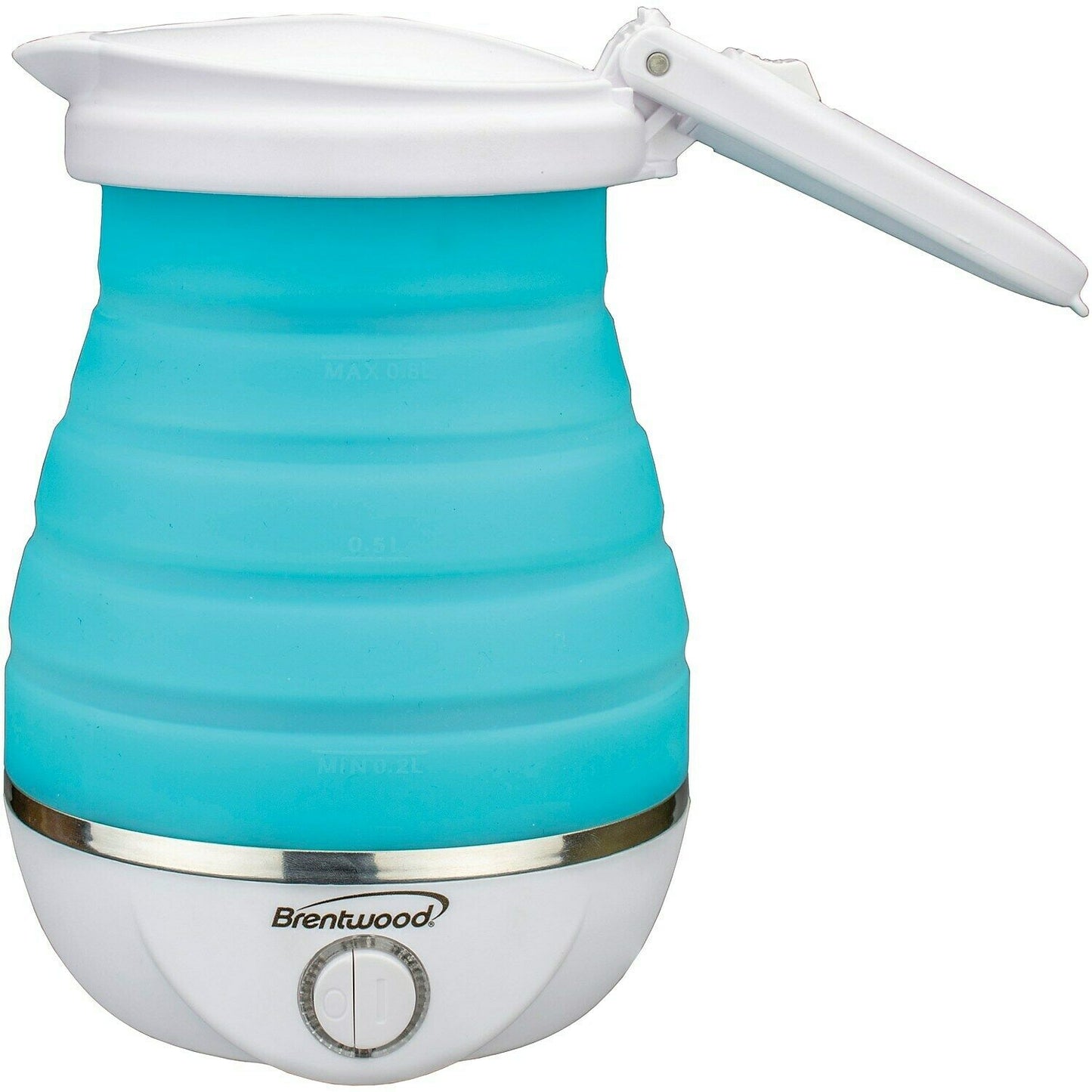 Brentwood KT-1508BL Dual Voltage 0.8L Collapsible Portable Tea Kettle Blue NEW