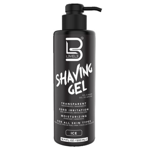 Level 3 Shaving Gel Transparent Zero Irritation Aqua/Ice 16.9fl oz