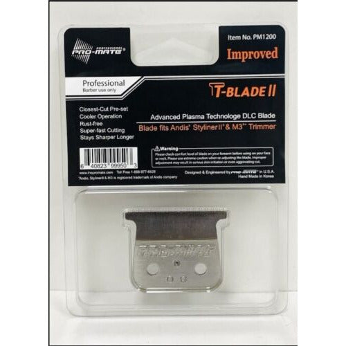 Pro-Mate PM1200 T-Blade II DLC Blade Fits Andis Styliner II & M3 Trimmer