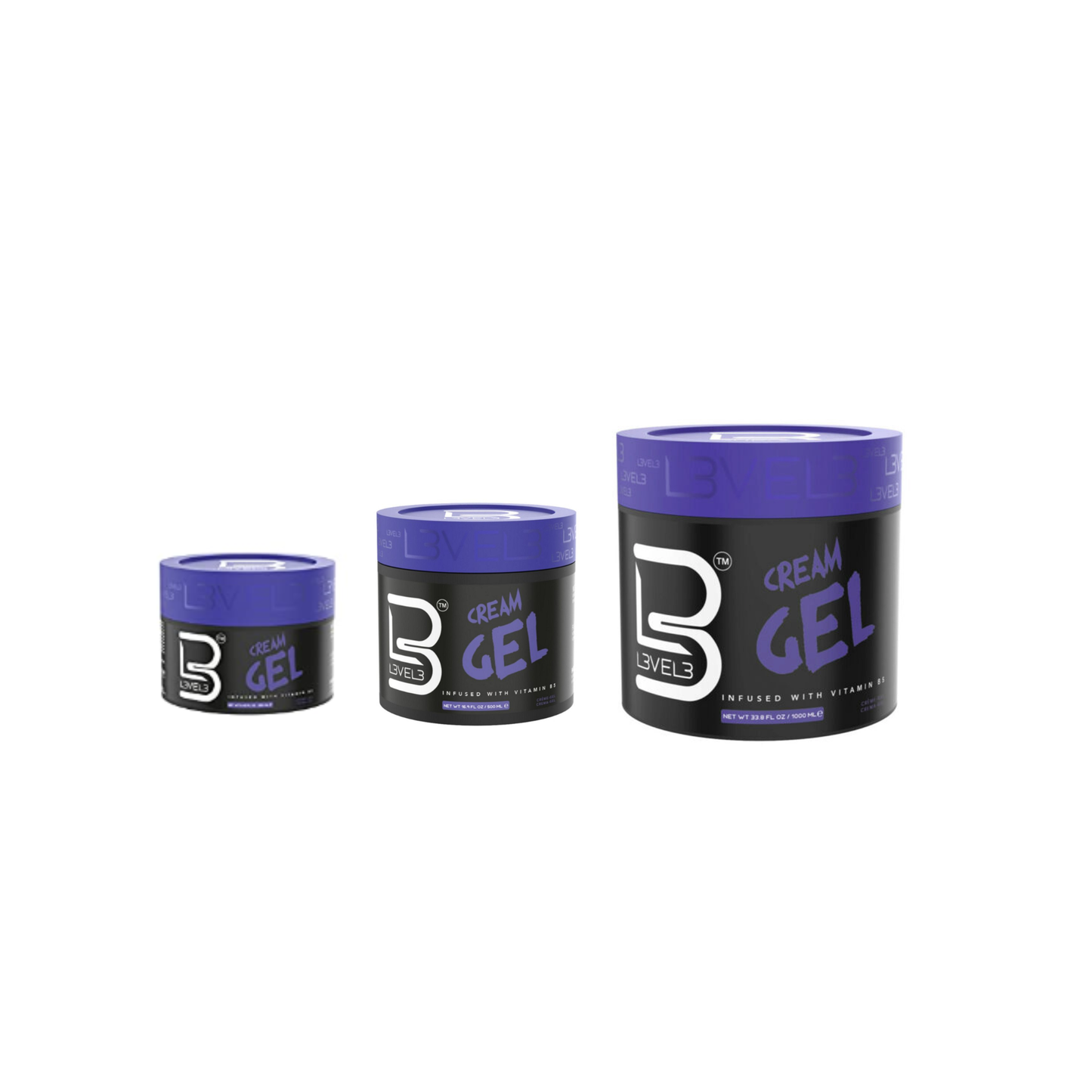 Level 3 Cream Gel Infused with Vitamin B5 Hold Level 2 250/500/1000ml