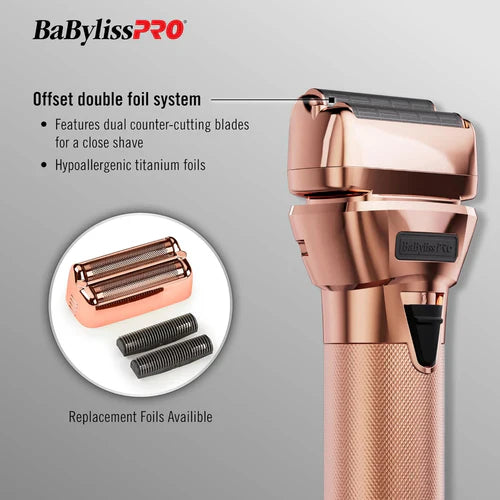 BaBylissPRO FX79FSRG RoseFX FXOne All-Metal Interchangeable-Battery Shaver