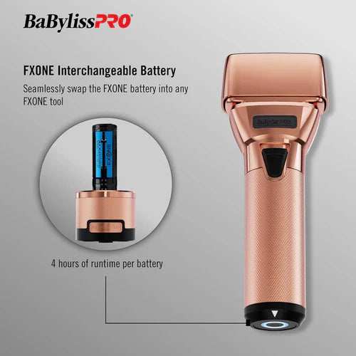 BaBylissPRO FX79FSRG RoseFX FXOne All-Metal Interchangeable-Battery Shaver