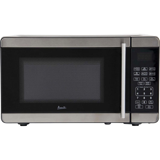 Avanti MT7V3S Microwave Oven 700W 6 Pre Cook Settings Speed Defrost Glass Turntable Metallic