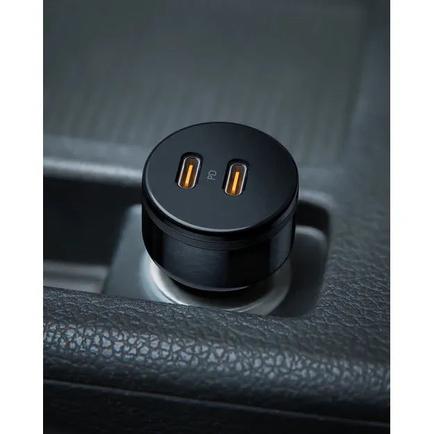 Aukey CC-Y17 36W PD Dual USB-C Car Charger High Speed Charging Ultra Compact