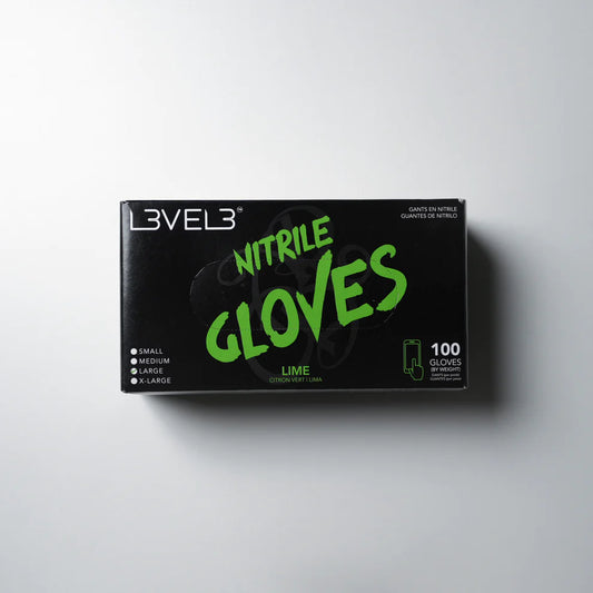 Level 3 Professional Nitrile Gloves S,M,L Available Lime Color