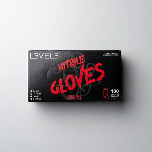 Level 3 Professional Nitrile Gloves S,M,L Available Red-Ish Color