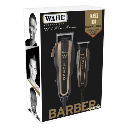 Wahl 8180 Star Series Barber Combo Legend Clipper and Hero Trimmer Black/Gold