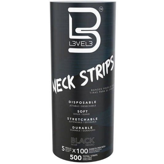 Level 3 Neck Strips Disposable Soft Stretchable Durable Black 500 Strips