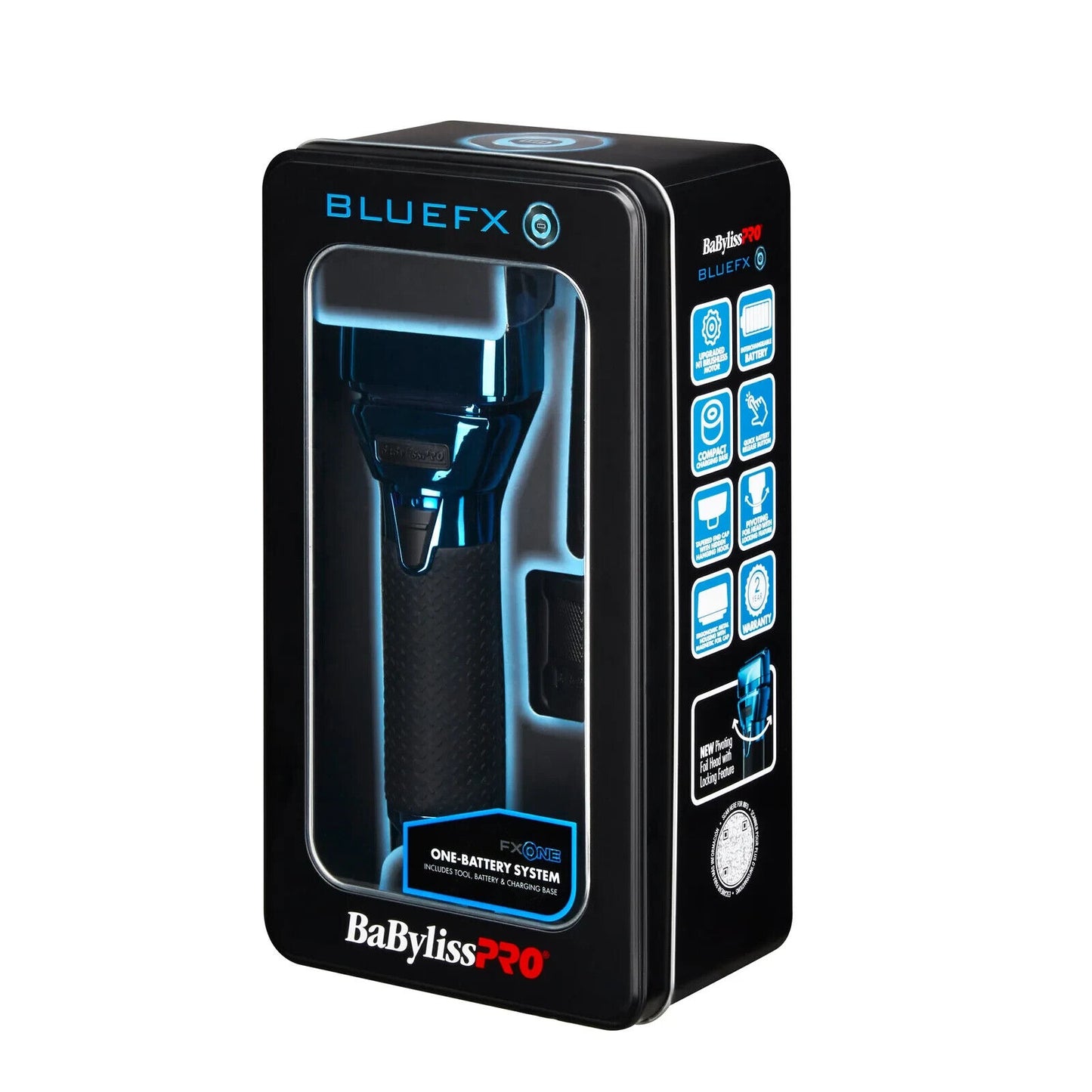 BaBylissPRO FX79FSBL BlueFX FXOne All-Metal Interchangeable-Battery Shaver