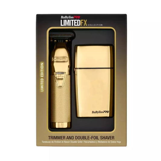 BaBylissPRO FXDUOFS2TG LimitedFX Trimmer & Double-Foil Shaver Gold Collection