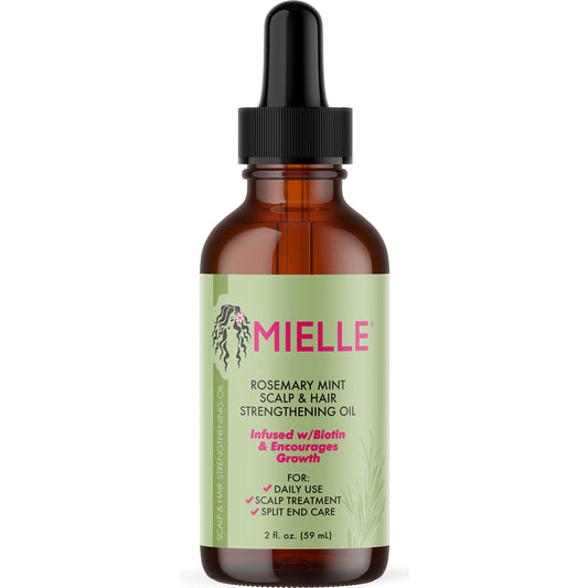 Mielle Rosemary Mint Scalp & Hair Strengthening Oil Infused w/ Biotin 2fl oz