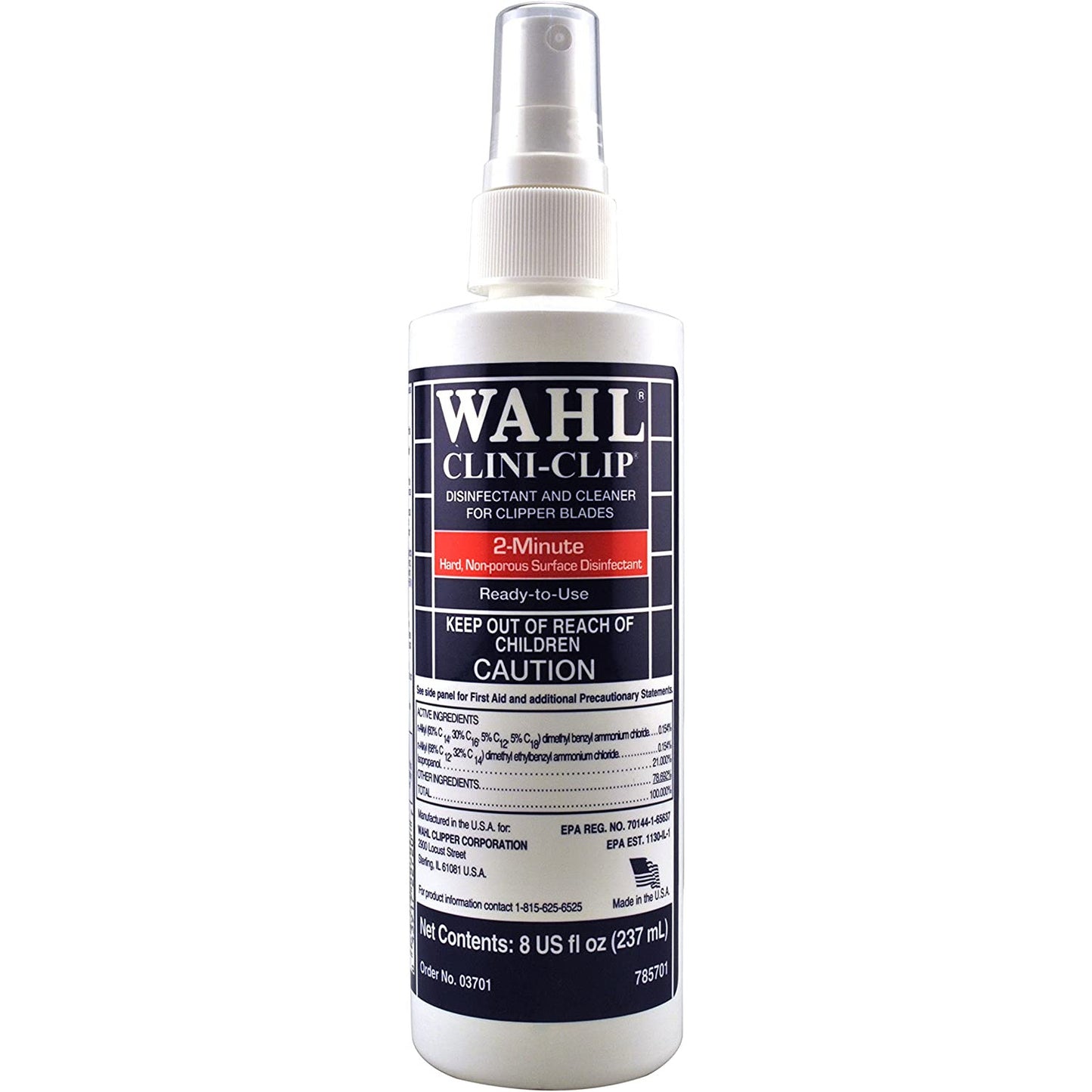 Wahl 3701 Clini Clip Clipper Blade Disinfectant 8oz