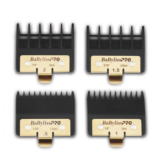 BaBylissPRO FXPTG Premium Trimmer Guards 4 Different Size Comb Attachments NEW