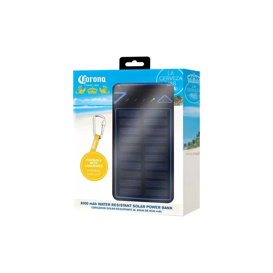 Corona 8000mAh Portable Water Resistant Solar Power Bank Shock Proof