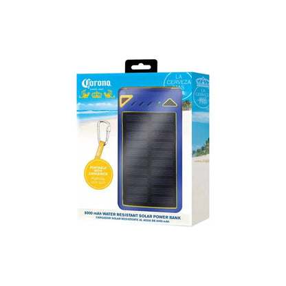 Corona 8000mAh Portable Water Resistant Solar Power Bank Shock Proof