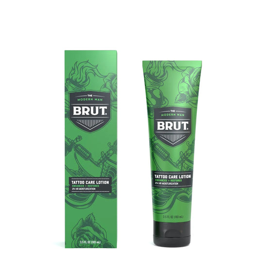 Brut Tattoo Care Lotion Enhances + Restores 24hr Moisturization 3.5fl oz (103mL)