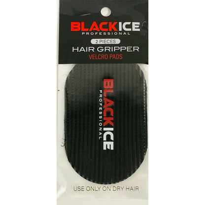 Black Ice Barber Hair Grippers 2 Grips Pieces Pads Black, Blue & Red