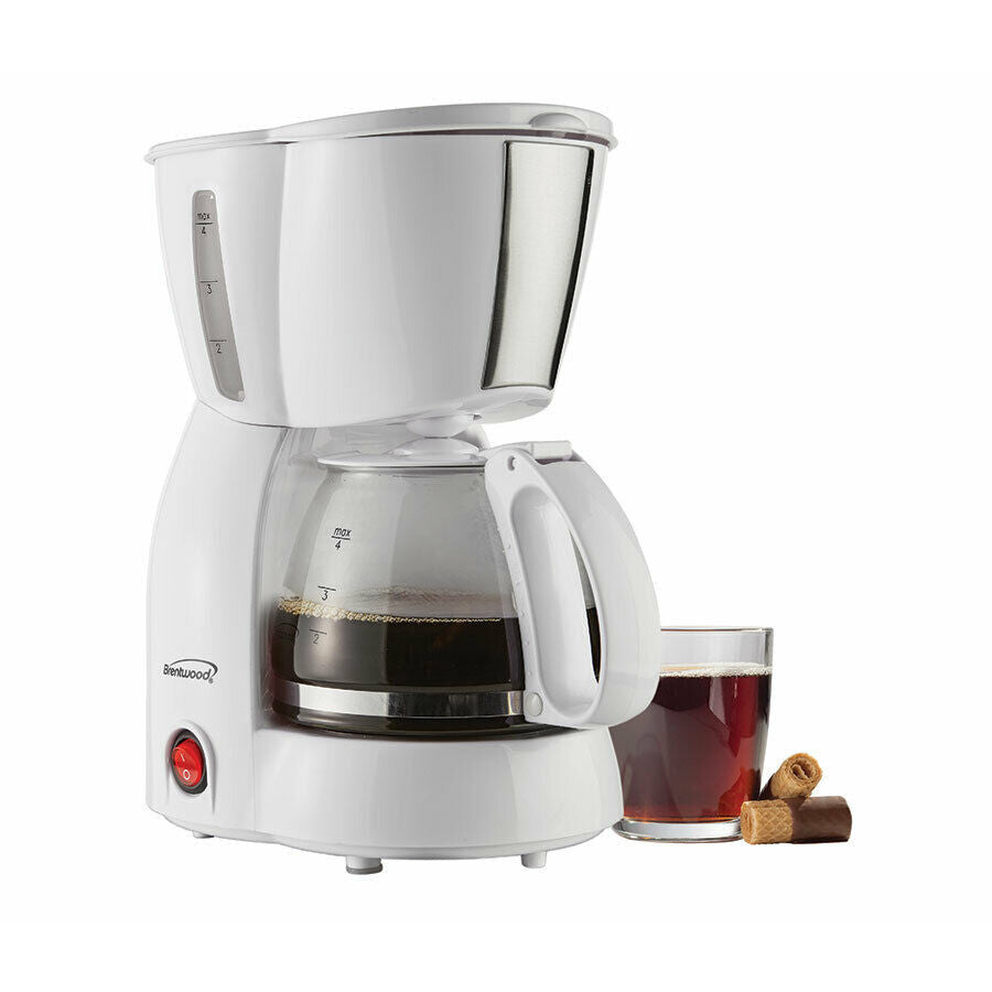 Brentwood TS-213 4 Cup Coffee Maker 650 Watt White