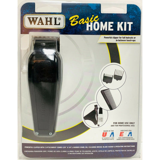 Wahl Professional 8640-500 Basic Home Clipper Kit Powerful Clipper 2 Attachments