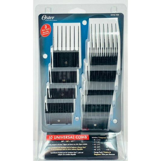 Oster Universal Comb Attachment 10 Piece Comb & Pouch To Store Comb