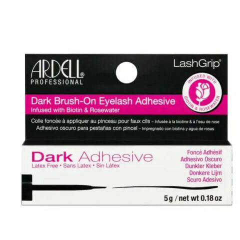 ARDELL LashGrip Brush-On Eyelash Adhesive with Biotin & Rosewater 5g Dark