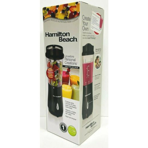 Hamilton Beach 51101BV Single Personal Creations Serve Blender Travel Lid Black