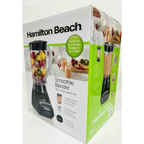 Hamilton Beach 50167 Smoothie Blender 10-Speed 575W 56 oz. Large Jar Black